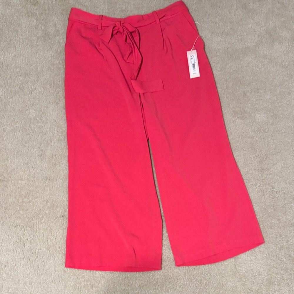 Bright Pink Wide-Leg Pants